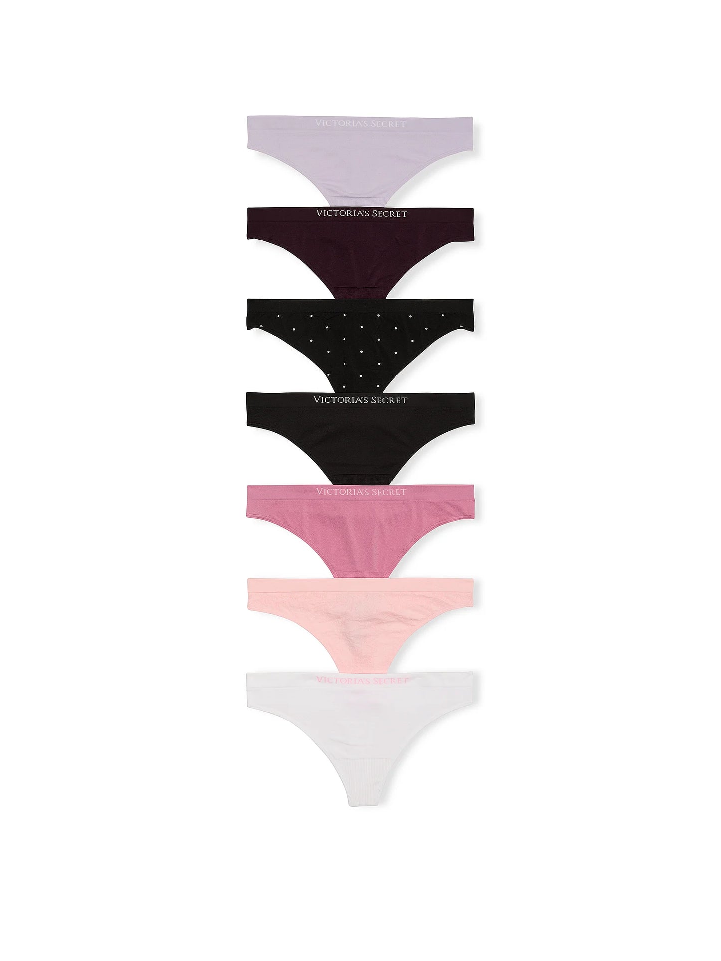 7-Pack Seamless Thong Panties - PINK by Victoria's Secret