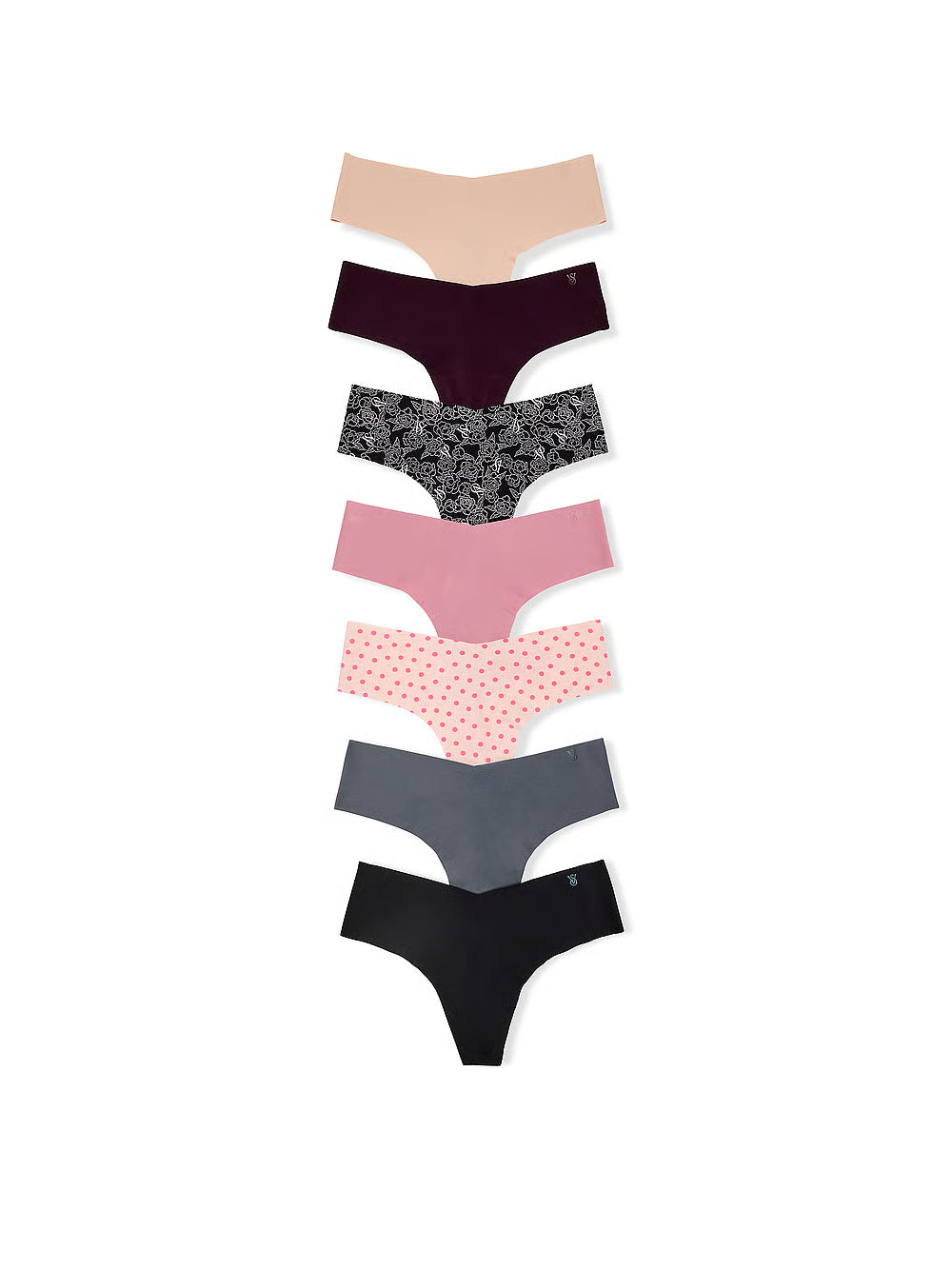 7-Pack No-Show Thong Panties – PINK by Victoria’s Secret