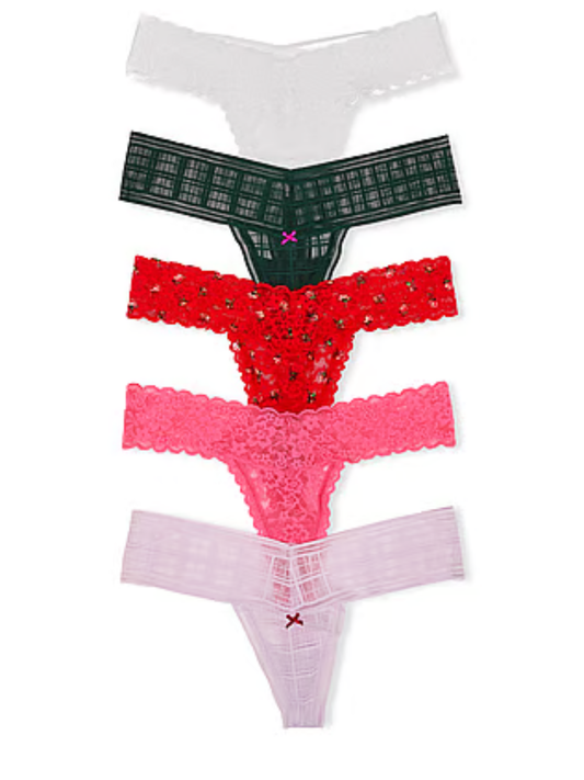 5-Pack Knickers Thong – PINK by Victoria’s Secret