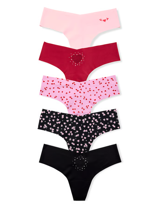 5-Pack No-Show Thong – PINK by Victoria’s Secret