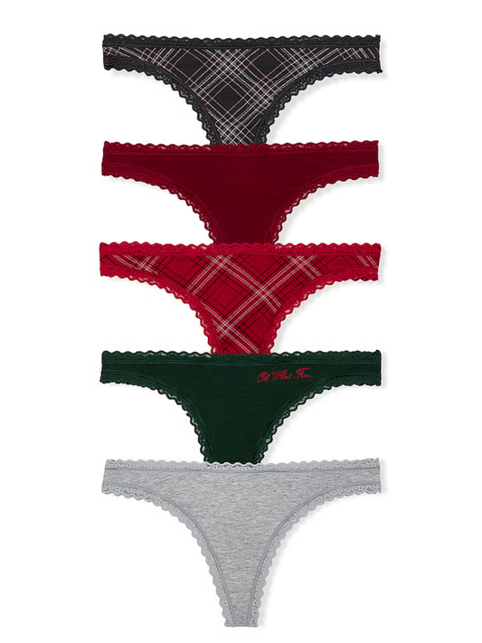 5-Pack Cotton Thong – PINK by Victoria’s Secret