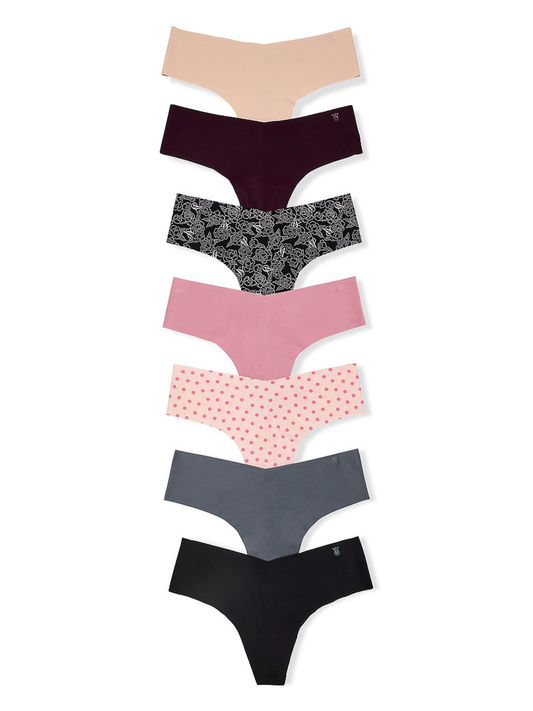 7-Pack No-Show Thong – PINK by Victoria’s Secret