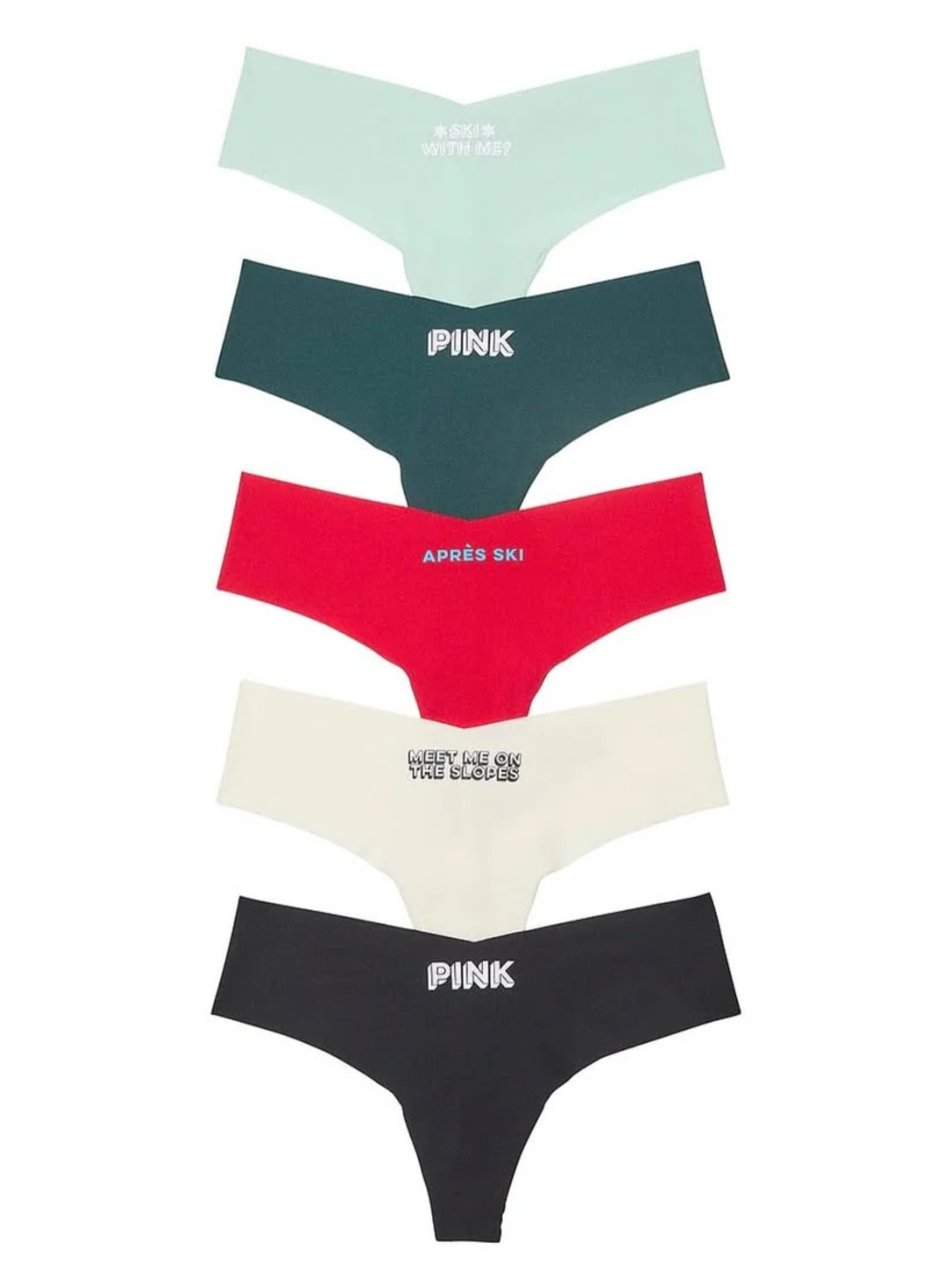 5-Pack No-Show Thong – PINK by Victoria’s Secret