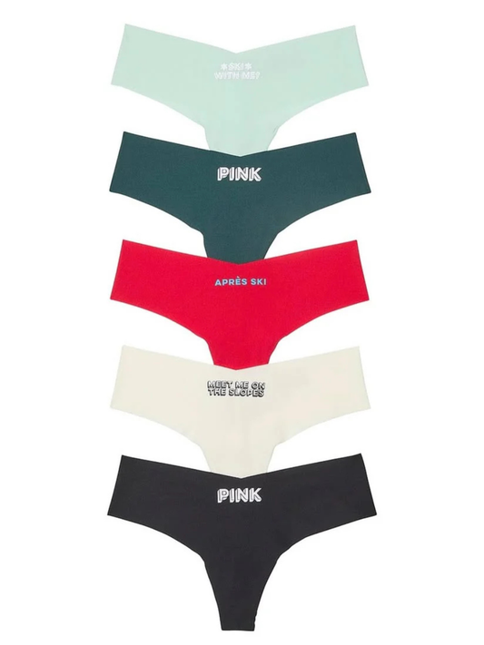 5-Pack No-Show Thong – PINK by Victoria’s Secret