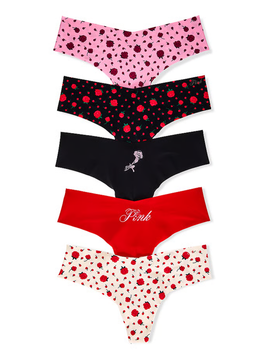 5-Pack No-Show Thong – PINK by Victoria’s Secret