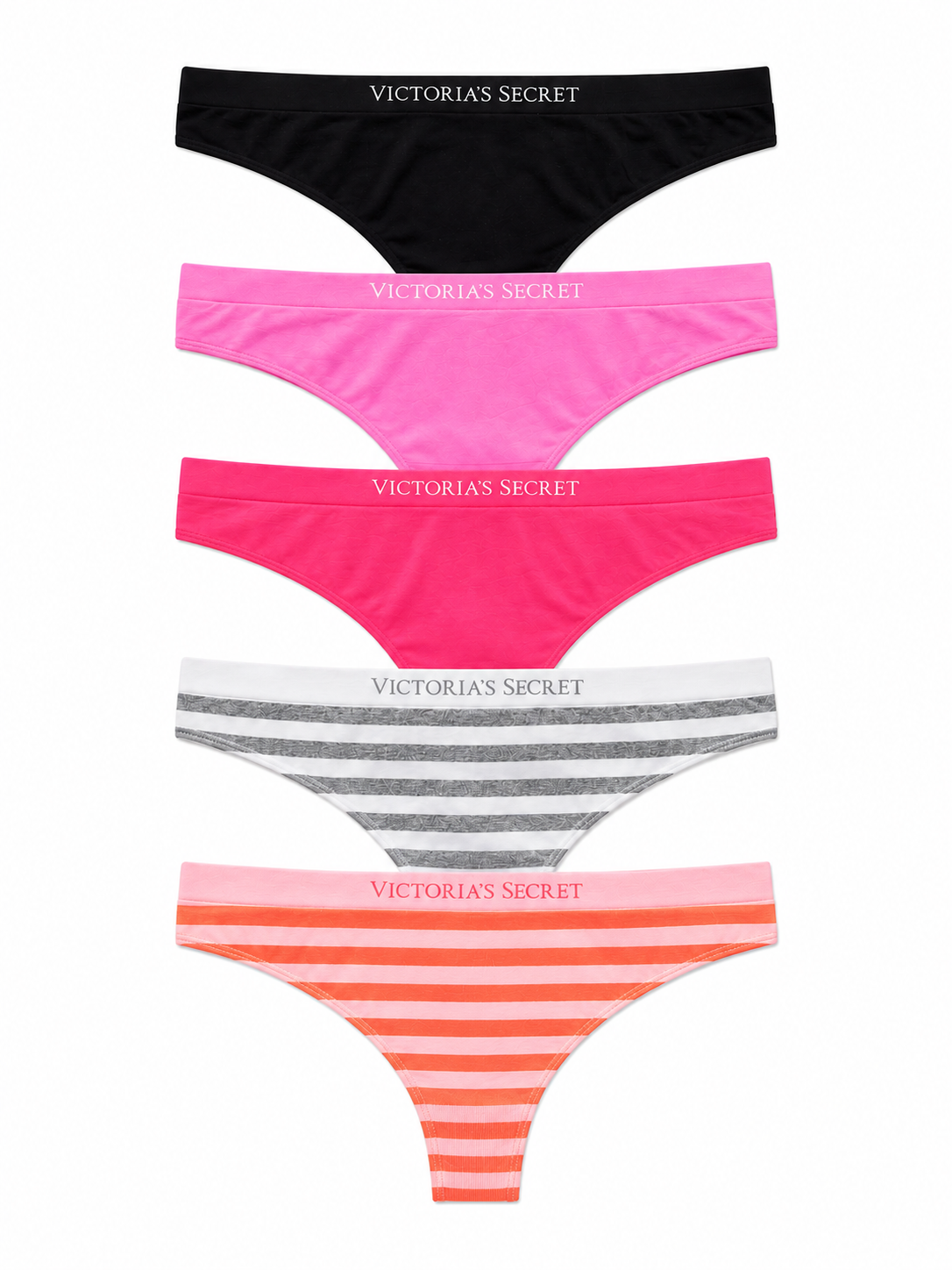 5-Pack Seamless Thong Panties - PINK by Victoria's Secret