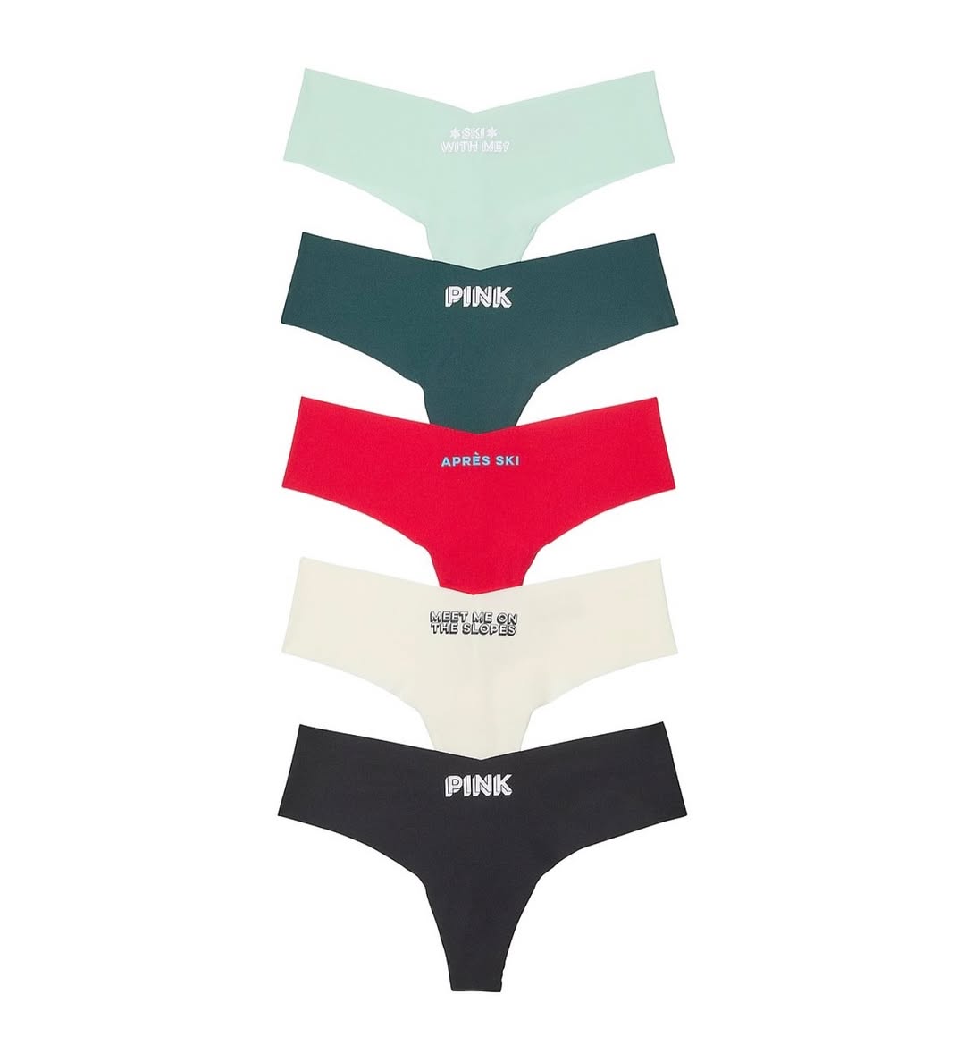 5-Pack No-Show Thong – PINK by Victoria’s Secret