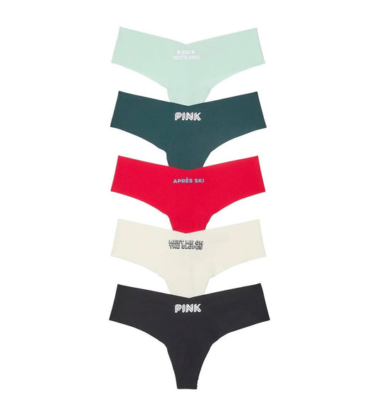 5-Pack No-Show Thong – PINK by Victoria’s Secret