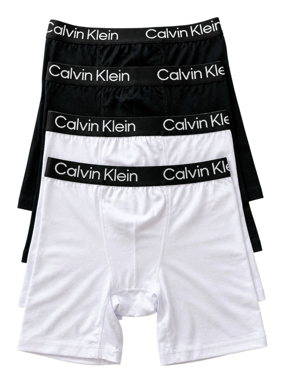 Paquete de 4 Boxers CK: 100% Algodón - Largos