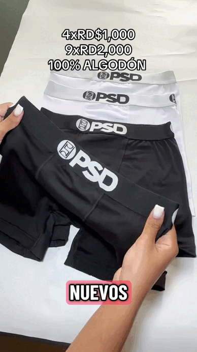 Paquete de 4 Boxers PSD 100% Algodón