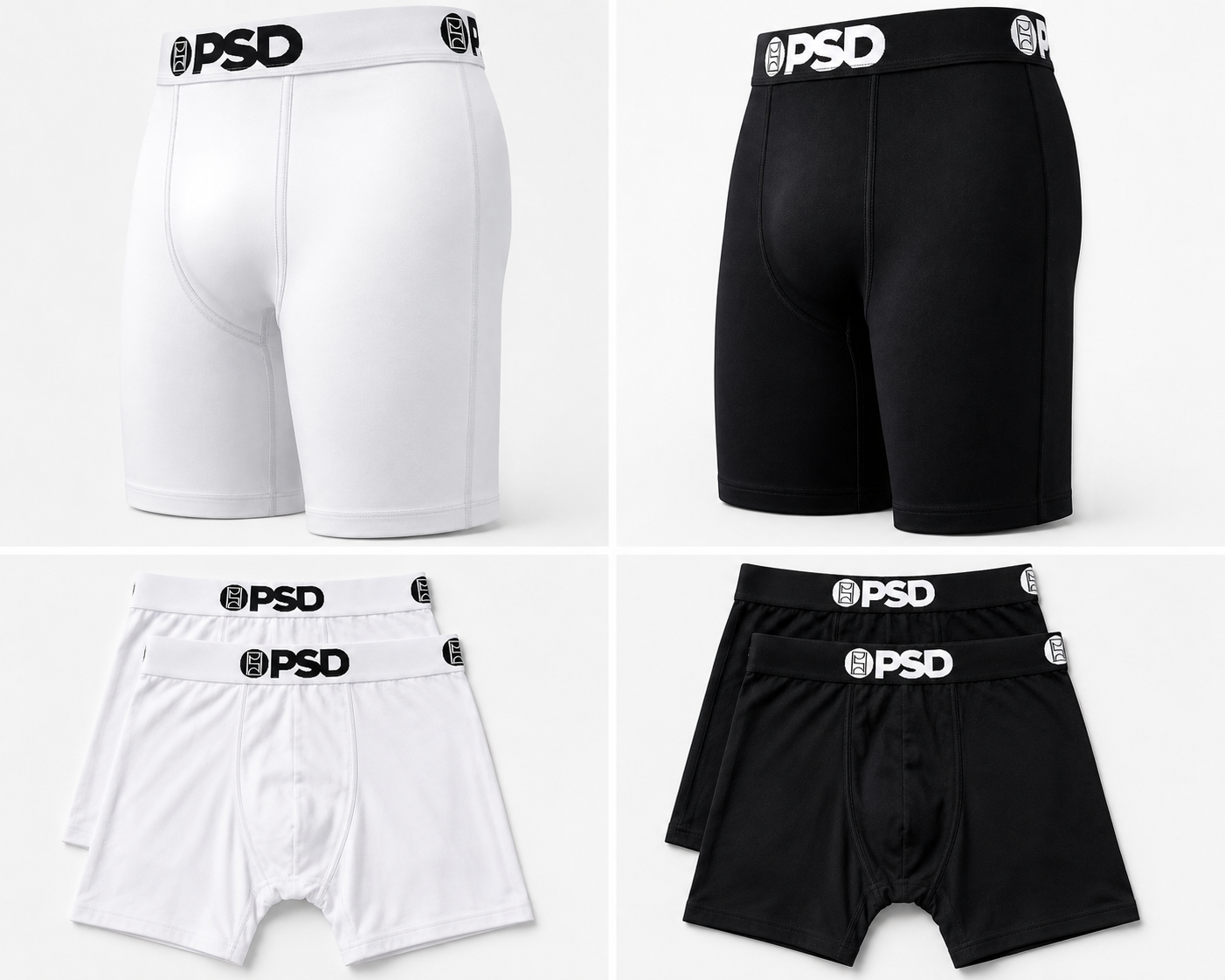 Paquete de 4 Boxers PSD 100% Algodón
